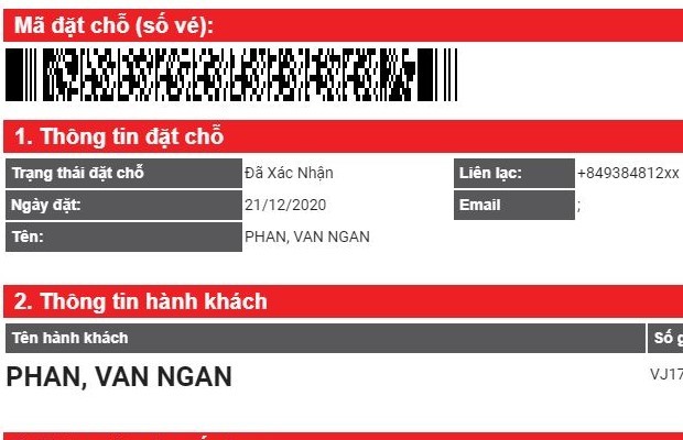 Giữ v&eacute; m&aacute;y bay Vietjet Air cẩn thận