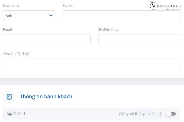 Thông tin hành khách