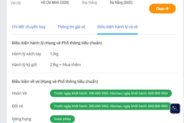 Xem kỹ thông tin vé máy bay