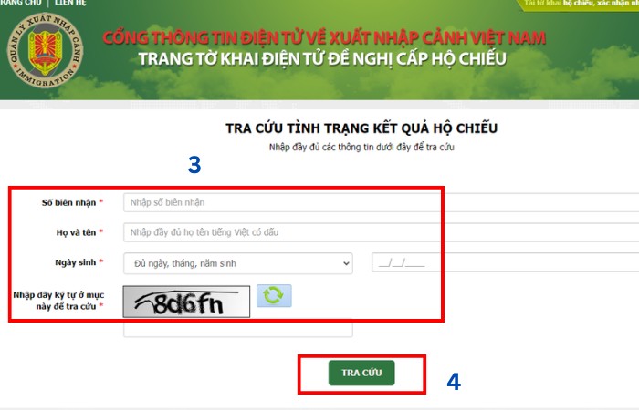 tra cứu passport online