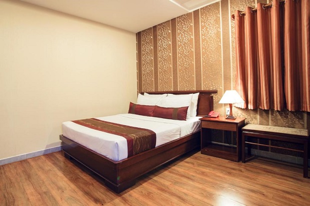 Một góc bên trong phòng ngủ của khách sạn