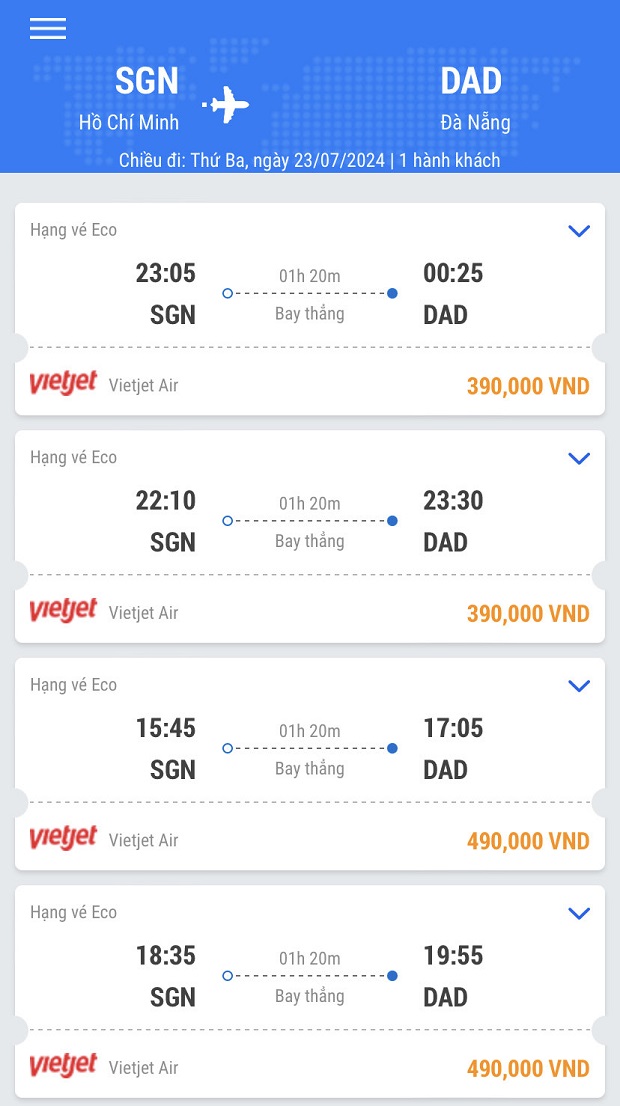 Gi&aacute; v&eacute; m&aacute;y bay Vietjet Air