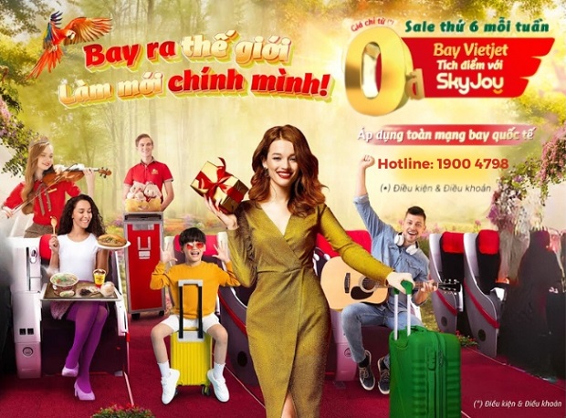 Khuyến m&atilde;i thứ 6 h&agrave;ng tuần Vietjet Air