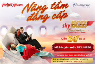 Vietjet Air ưu đãi giảm 30% giá vé hạng Business và Skyboss