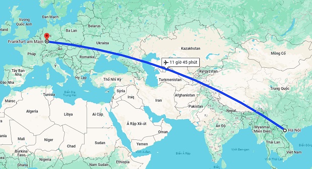 Thời gian bay từ Việt Nam đi Đức
