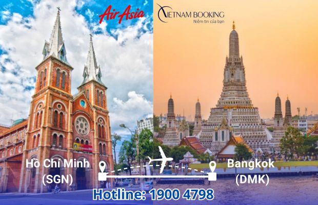 Vé máy bay AirAsia Hồ Chí Minh đi Bangkok