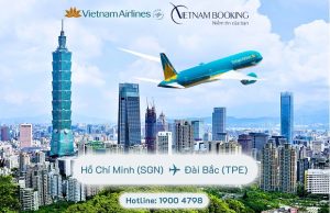 Vé máy bay Vietnam Airlines Hồ Chí Minh đi Đài Bắc