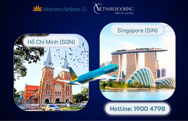 Vé máy bay Vietnam Airlines Hồ Chí Minh đi Singapore