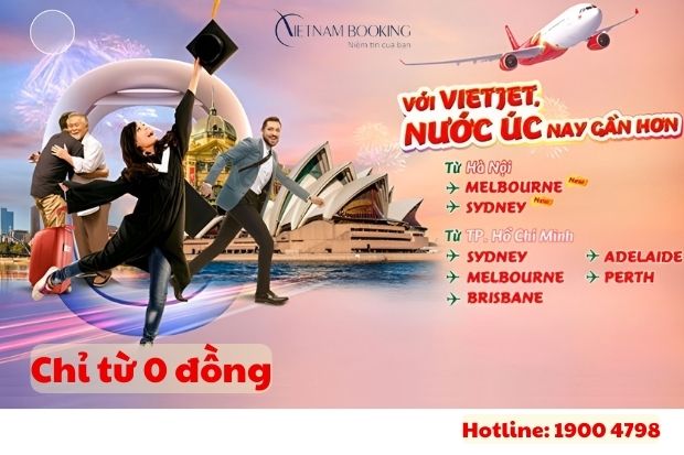 Vietjet Air đi Australia 0 đồng