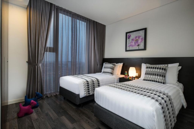 Phòng ngủ của Somerset West Point Hà Nội - Khách sạn gần Hồ Hoàn Kiếm