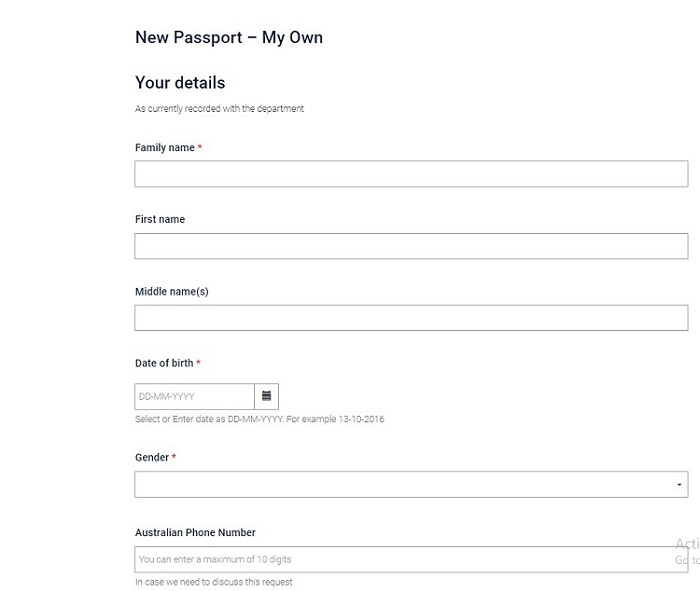 bước 2 nhập th&ocirc;ng tin hộ chiếu cũ