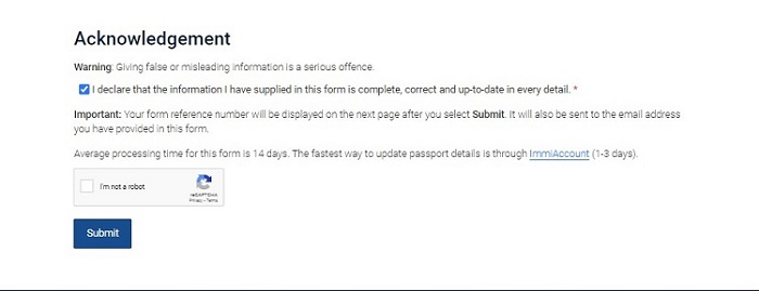 ho&agrave;n tất quy tr&igrave;nh đăng k&yacute; hộ chiếu mới