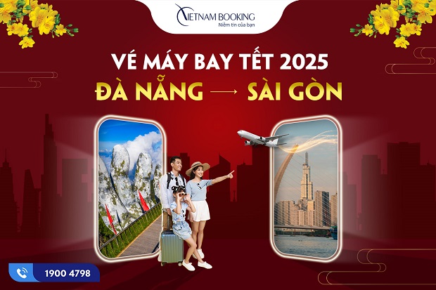 vé máy bay Tết 2025 Đà Nẵng đi Sài Gòn