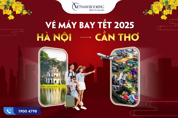 vé máy bay Tết 2025 Hà Nội đi Cần Thơ