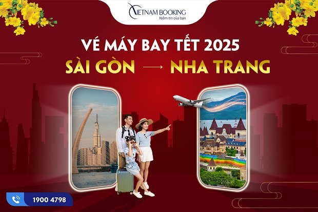 vé máy bay Tết 2025 Sài Gòn đi Nha Trang
