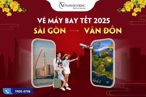 vé máy bay Tết 2025 Sài Gòn đi Vân Đồn