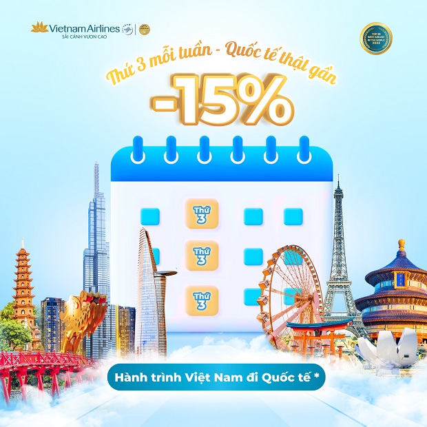 khuyến mãi thứ 3 Vietnam Airlines