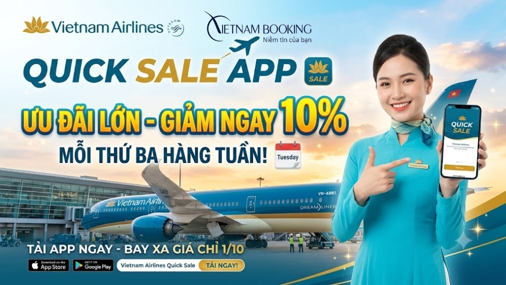 Bí kíp săn deal hời trên Quick Sale App Vietnam Airlines