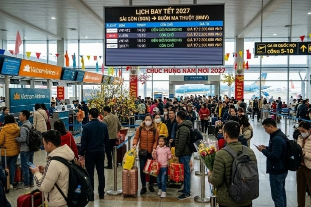 Th&ocirc;ng tin v&eacute; m&aacute;y bay tết S&agrave;i G&ograve;n Bu&ocirc;n Ma Thuột hiện nay