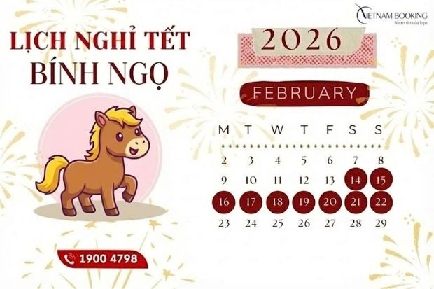 Lịch nghỉ Tết Dương Lịch và Tết Nguyên Đán 2026 mới cập nhật