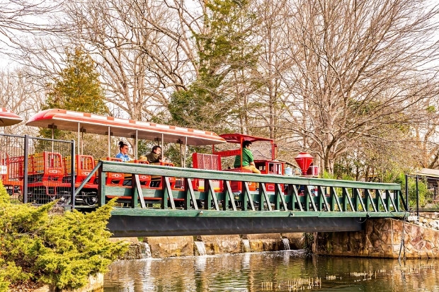 Pullen Park với hồ nước yên bình đường đi bộ quanh co và khu vui chơi gia đình nhộn nhịp