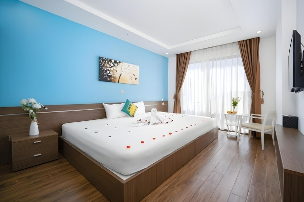 Phòng nghỉ gần cầu sông Hàn thuận tiện mua sắm và thưởng thức món ngon