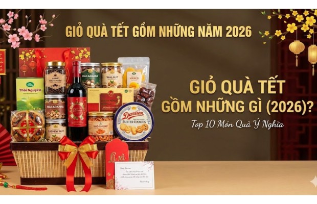 Giỏ quà tết gồm những gì? Top 10 món quà tết 2026 không thể bỏ qua