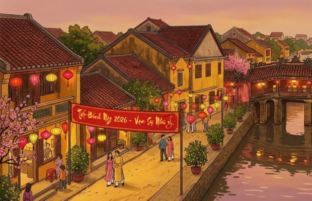 Phố cổ Hội An m&aacute;i ng&oacute;i đỏ