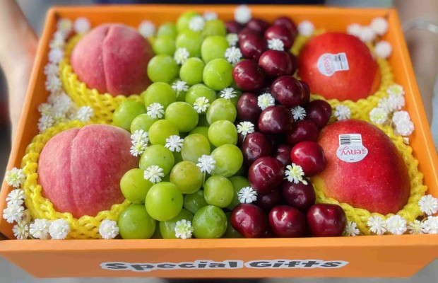 Giỏ tr&aacute;i c&acirc;y nhập khẩu tươi ngon