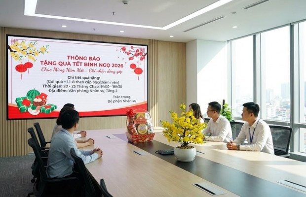 Mẫu th&ocirc;ng b&aacute;o tặng qu&agrave; Tết cho nh&acirc;n vi&ecirc;n 