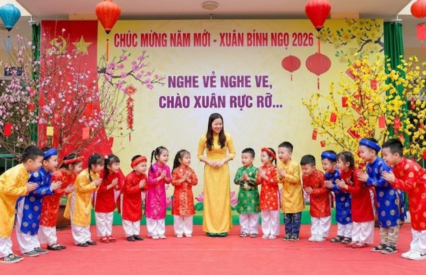 B&agrave;i v&egrave; ch&uacute;c Tết mầm non tặng thầy c&ocirc;