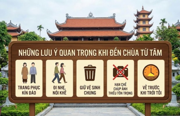 Những lưu &yacute; quan trọng khi đến Ch&ugrave;a Từ T&acirc;m