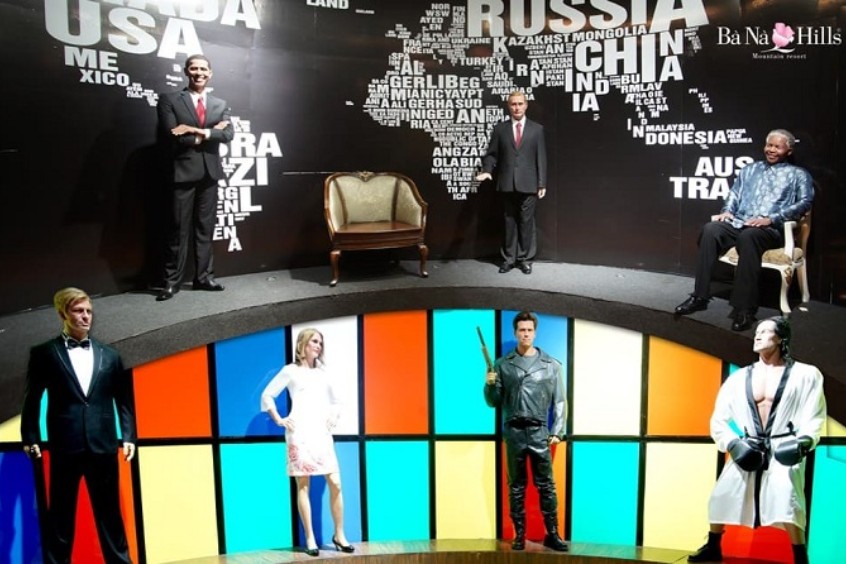 Tham quan bảo t&agrave;ng tượng s&aacute;p B&agrave; N&agrave; Hills, du kh&aacute;ch sẽ được chứng kiến phi&ecirc;n bản photocopy của rất nhiều nh&acirc;n vật tầm cỡ