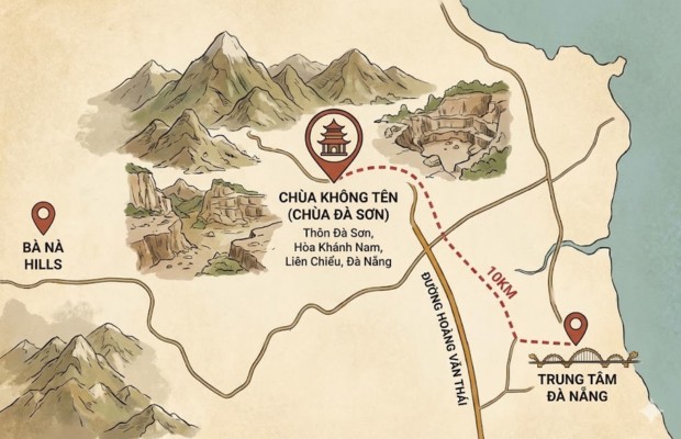 vị tr&iacute; của ch&ugrave;a kh&ocirc;ng t&ecirc;n đ&agrave; nẵng