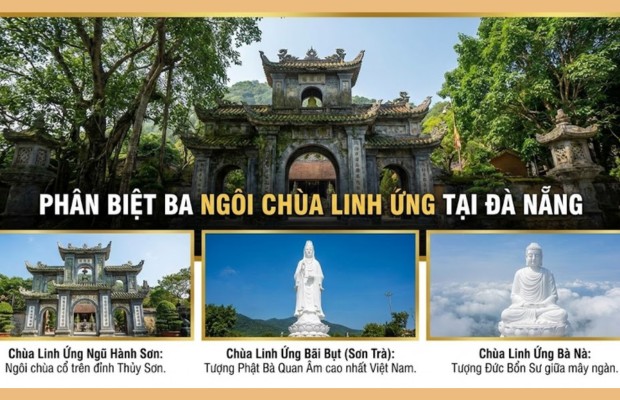 Ph&acirc;n biệt để tr&aacute;nh nhầm lẫn giữa c&aacute;c ch&ugrave;a Linh Ứng