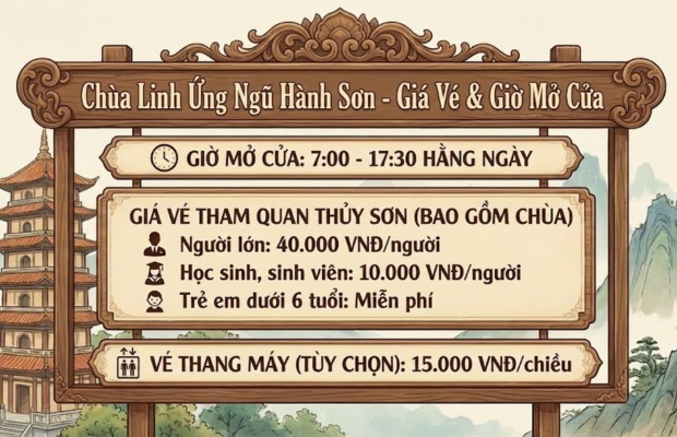 Hướng dẫn đến Ch&ugrave;a Linh Ứng H&ograve;a Hải Ngũ H&agrave;nh Sơn Đ&agrave; Nẵng