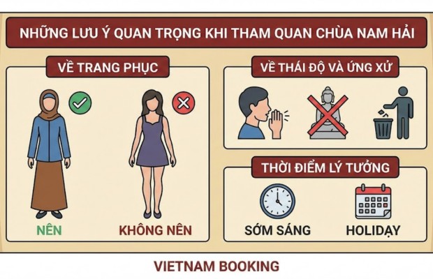 Những lưu &yacute; quan trọng khi tham quan ch&ugrave;a Nam Hải