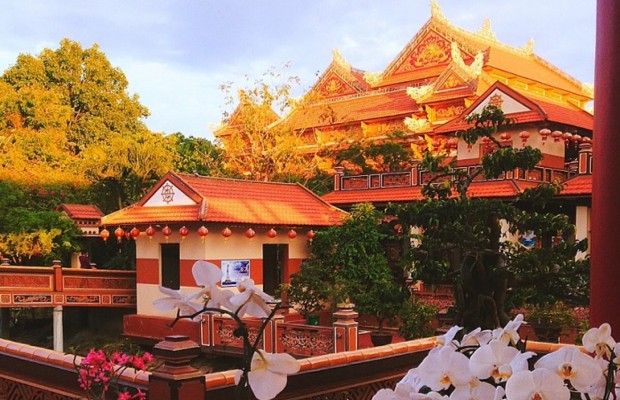 Kiến tr&uacute;c cung đ&igrave;nh Huế tại Ch&ugrave;a Nam Sơn Đ&agrave; Nẵng