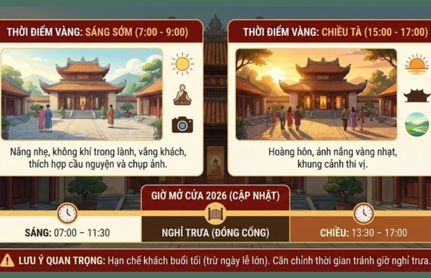 Thời điểm l&yacute; tưởng để gh&eacute; thăm ch&ugrave;a nam sơn đ&agrave; nẵng