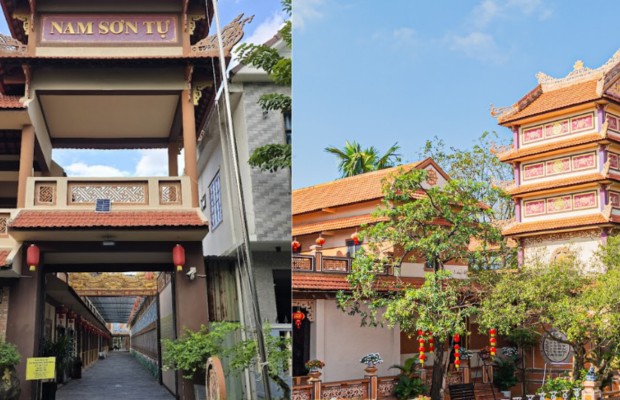 Cổng Tam Quan uy nghi tại Ch&ugrave;a Nam Sơn Đ&agrave; Nẵng