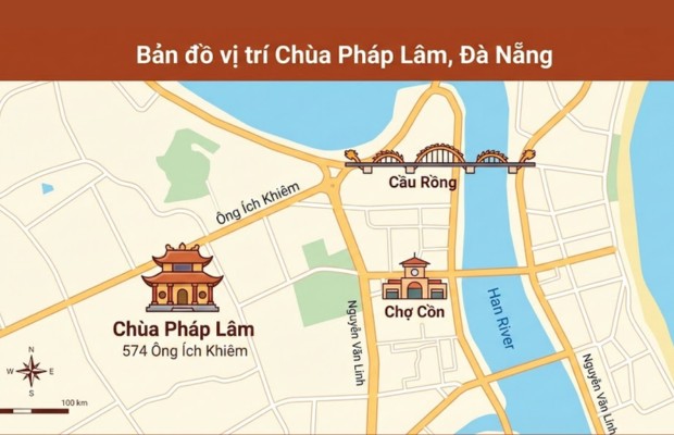 bản đồ vị tr&iacute; ch&ugrave;a ph&aacute;p l&acirc;m đ&agrave; nẵng