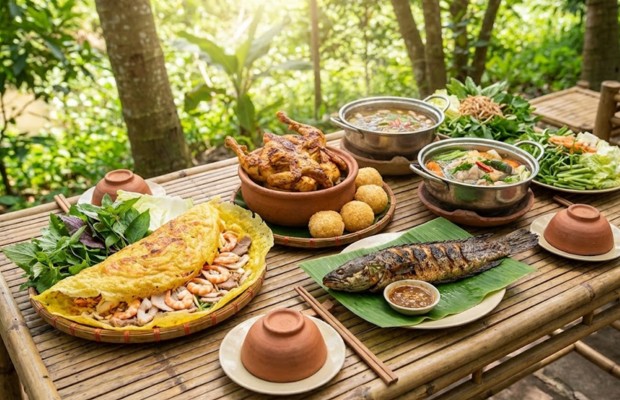 Ẩm thực miền T&acirc;y tại khu du lịch sinh th&aacute;i Song Long quận 9