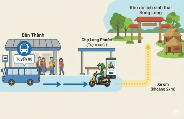 Di chuyển bằng phương tiện c&ocirc;ng cộng