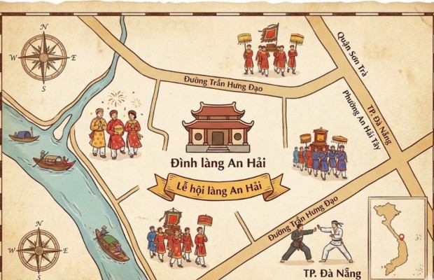 Đ&igrave;nh l&agrave;ng An Hải, 343 đường Trần Hưng Đạo, phường An Hải T&acirc;y, quận Sơn Tr&agrave;, TP. Đ&agrave; Nẵng.