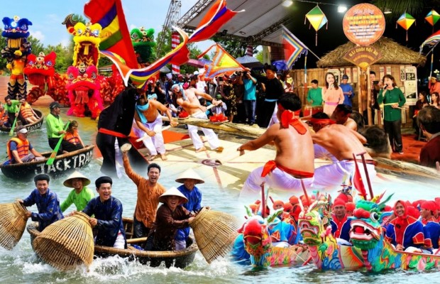 Biểu diễn truyền thống tại lễ hội d&acirc;n gian Việt Nam.