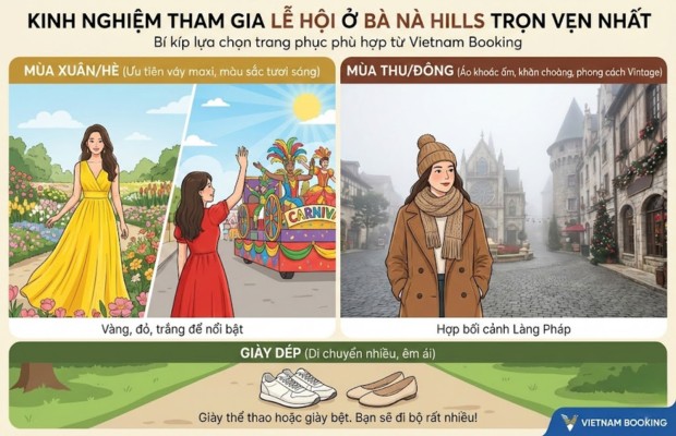 trang phục m&agrave;u sắc tươi s&aacute;ng cho m&ugrave;a xu&acirc;n, h&egrave; v&agrave; ấm &aacute;p cho m&ugrave;a thu, đ&ocirc;ng tại lễ hội B&agrave; N&agrave;.