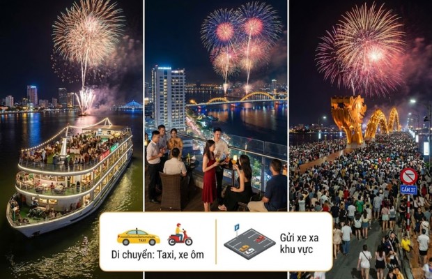 Di chuyển v&agrave; giao th&ocirc;ng xem ph&aacute;o hoa tại đ&agrave; nẵng