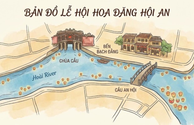 Khu vực tập trung đ&ocirc;ng đ&uacute;c v&agrave; lung linh nhất l&agrave; đoạn s&ocirc;ng: