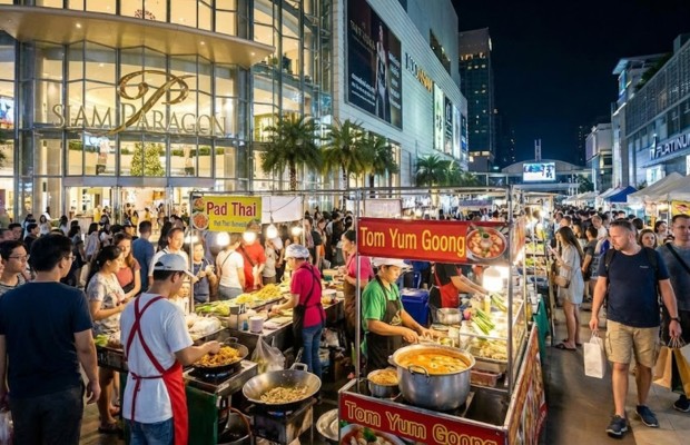 mua sắm v&agrave; ẩm thực đường phố tại Th&aacute;i Lan