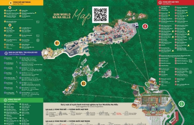 Bản đồ B&agrave; N&agrave; Hills mới nhất 2026